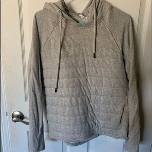 Super comfy gray, quilted hoodie